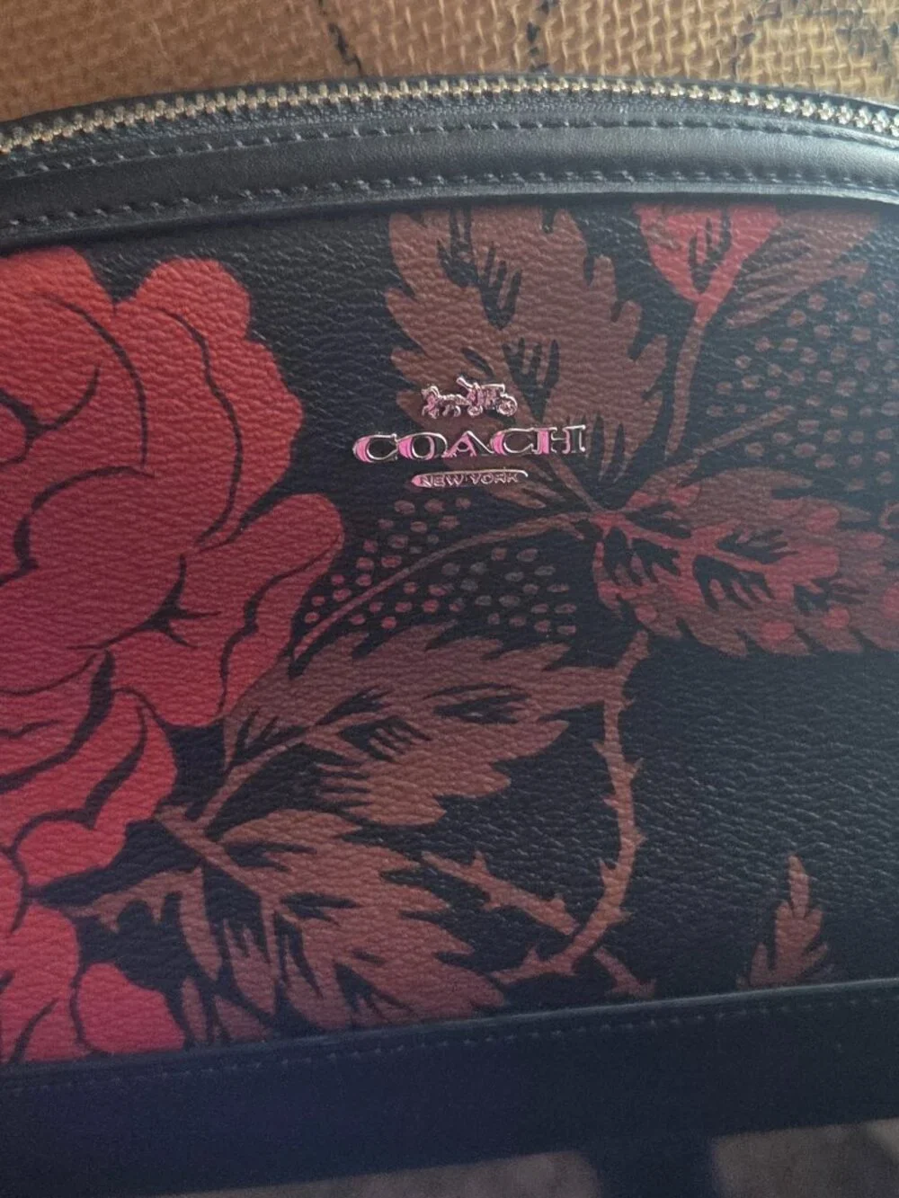 Coach Dome Rose Print Crossbody